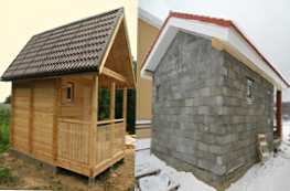 Какъв е най-добрият начин за изграждане на баня от дървен материал или блок от пяна?