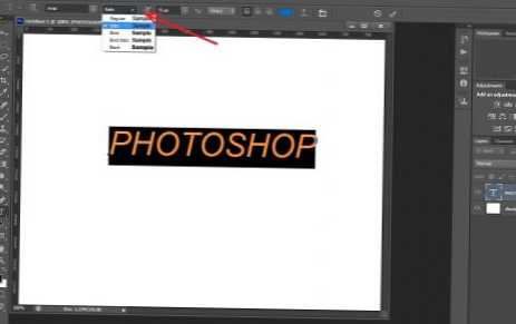 Как да наклоните текста във Photoshop?