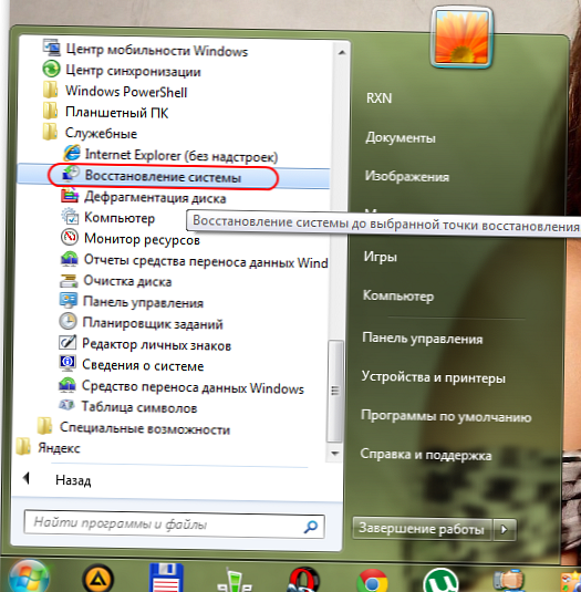 Cara memutar kembali Windows 7