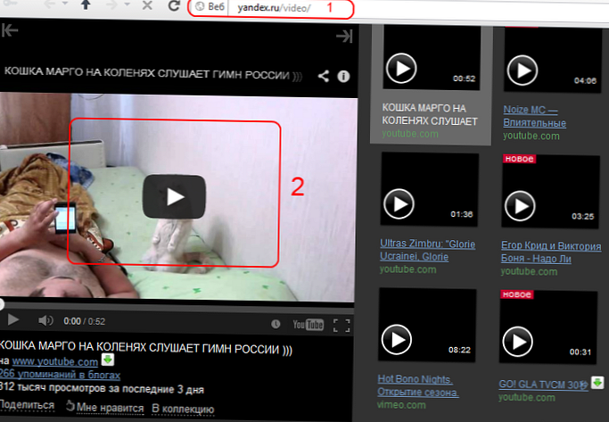 Ako sťahovať video z Yandex do počítača