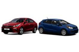 Kia Rio mana yang lebih baik untuk membeli sedan atau hatchback?