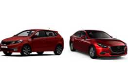 Kia Rio atau Mazda 3 - mana yang lebih baik untuk dibeli dan bagaimana membuat pilihan?