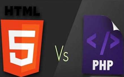 Różnica między PHP a HTML