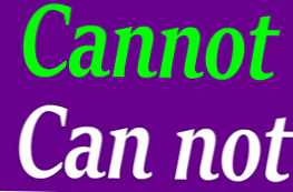 У чому різниця між can not або can not