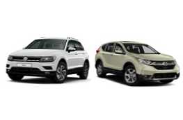 Сравнение на автомобили Volkswagen Tiguan или Honda CR-V и кое е по-добро