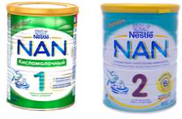 Чим відрізняються дитячі молочні суміші NAN 1 і NAN 2