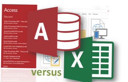 Разлика између Мицрософт Екцел-а и Мицрософт Аццесс-а
